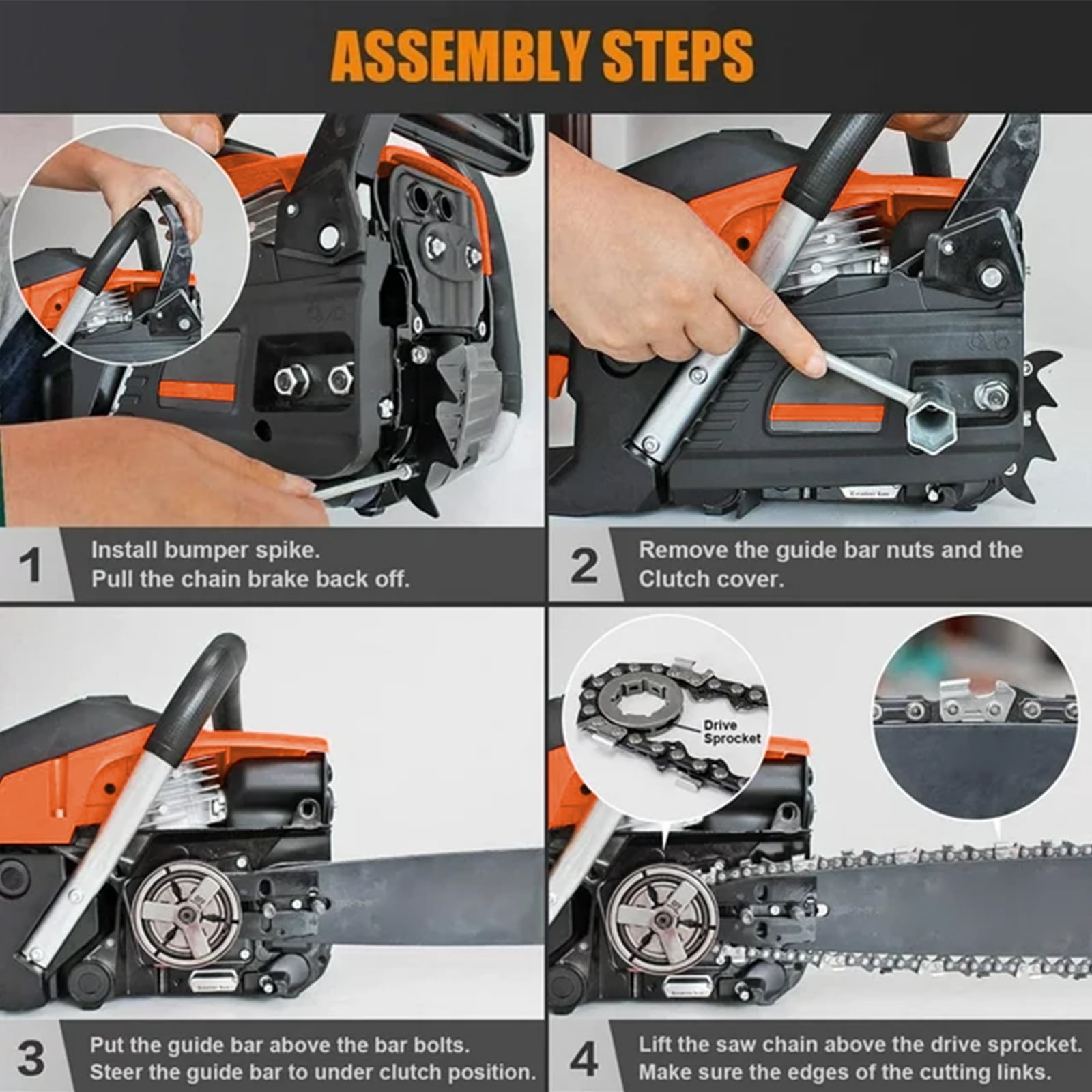 Wharick 58CC Gas Powered Chain Saw, 2 Stroke 20-Inch Gasoline-Chainsaw for Tree Wood Cutting Outdoor Garden Trimming