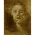 thumbnail image 2 of Eugène Carriere 20x24 Black Ornate Framed Double Matted Museum Art Print Titled: Woman's Head, 2 of 5