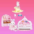thumbnail image 3 of Juguete Casa de Muñecas Set de Bebé Conejito con Cuna, Caballito Mecedor, Accesorios y Figuras Incluidas, 3 of 4