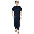 thumbnail image 1 of Inkmeso SolidPajama Set For Mens Short Sleeve Sleepwear Round NeckNightwearPj Set, 1 of 7