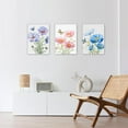 thumbnail image 3 of Flower Canvas Wall Art-Colorful Floral Picture for Bedroom- Watercolor Blue Yellow Pink Wildflower Canvas Décor, Nature Scenery with Butterfly Print Room Décor，12"x16", 3 of 6