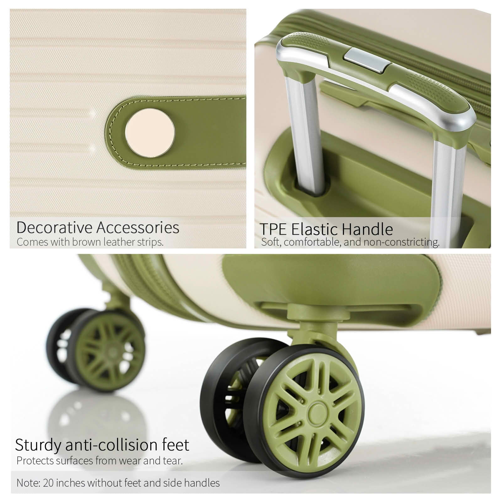 MAYEERTY 4-in-1 Expandable Hard Shell Luggage Set with TSA Lock Spinner Wheels, Multi Size Nested Suitcase with Packing Cubes