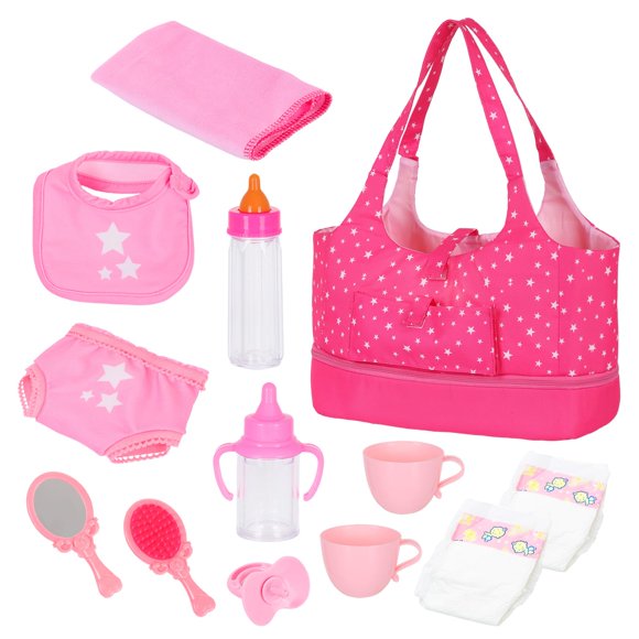 Juego de accesorios para muñecas ECORELF, 13 piezas para muñecas de 14 a 18 pulgadas