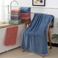 thumbnail image 1 of Juego de Toallas de Coral Polar: Dos Toallas de Baño y Facial Suaves y Absorbentes, 70 X 140 Cm y 35 X 75 Cm, En Verde, Rosa, Café y Azul., 1 of 6