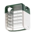 thumbnail image 4 of Estante de almacenamiento de cocina de plástico con diseño de cajón para preparación de platos de cuatro capas, color verde, 4 of 12