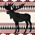 thumbnail image 3 of Grey, Jace 15x15 Black Modern Framed Museum Art Print Titled - Aztec Moose Red, 3 of 5
