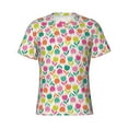 thumbnail image 4 of Vsdgher Tulips Flowers Print Men's Dry Fit Mesh Athletic Shirts Moisture Wicking Tennis T-Shirt Tops, 4 of 9