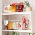 thumbnail image 3 of Stackable Chest Freezer Baskets Organizer Bins, Metal Wire Baskets Pantry Organizer Produce Baskets with Tag Slot for Snacks Vegetables and Fruits, 3 of 6