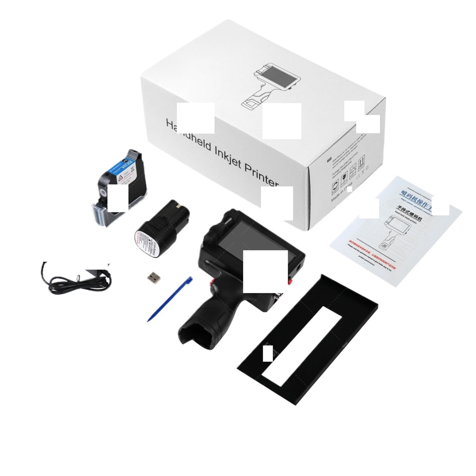25.4mm Handheld Inkjet Printer Assembly Line Label Packaging Bag Qr Code Barcode Expiration Expiry Date Label Printer ,Fast-Drying Ink with Crisp Output