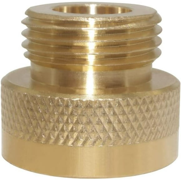 shiyou-Brass Hose Bib Adapter,1.125" ID to 3/4" GHT Garden Hose Connector Include Rubber Washer Outdoor Faucet Connector Pipe Adapter