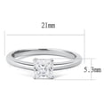 thumbnail image 2 of High polished (no plating) Stainless Steel Ring with AAA Grade CZ in Clear for Women Clear Stone Color Style TK3250 Size 5, 2 of 4