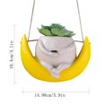 thumbnail image 2 of Halloween Offers Cute Swing Resin Flower Pot Unique Sitting Smile Flower Pot Garden Decoration Flower Pot With Drainage Hole, Garden Decoration Gift, 2 of 3