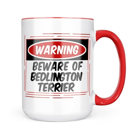 

Neonblond Beware of the Bedlington Terrier Dog from United Kingdom Mug gift for Coffee Tea lovers