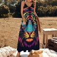 thumbnail image 2 of Tiger Animal Graffiti Sleeveless Dress Women's Luxury Party Dress Birthday Dresses for Women, 2 of 7