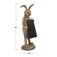 thumbnail image 2 of Creative Co-Op Rabbit Figurine Holding Working Chalkboard, 2 of 7