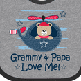 thumbnail image 4 of Inktastic Grammy and Papa Love Me Boys Baby Bib, 4 of 4