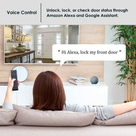 Lockly - Secure Plus Smart Lock Replacement Deadbolt with 3D Biometric Fingerprint/App/Physical Key - Matte Black