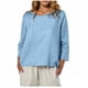 thumbnail image 3 of Top de tallas grandes,Camiseta informal estampada de manga 3/4 para mujer, corte holgado, poliéster, cuello redondo, para uso diario, sopatenor, 3 of 9