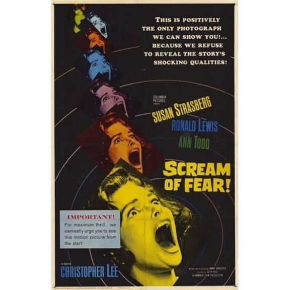 Posterazzi MOV209639 Scream of Fear Movie Poster - 11 x 17 in.
