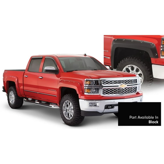 Bushwacker 16-18 Chevy Silverado 1500 Fleetside Pocket Style Flares 4pc 78.8/97.8in Bed - Black