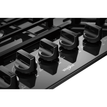 Whirlpool - 36" Gas Cooktop - Black