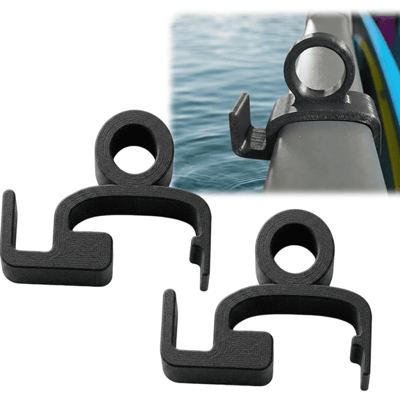 Reinforced Curved Fender Hook with Top Tie Loop Marine Docking Accessory Compatible with Sea-Doo Switch Watercraft Rail System Improved Load Stability and Secure Fender Line Attachment | Dual-functio