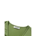 thumbnail image 4 of Franhais Women's Summer A-line Dress, casual pleated short sleeved dress, wrap V-neck dress, 4 of 9