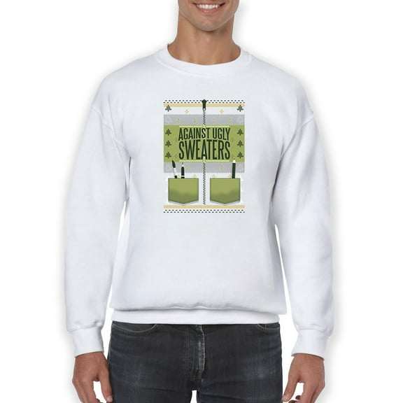 Against Ugly Sweaters Sweatshirt Men -Smartprints Designs, Male Medium