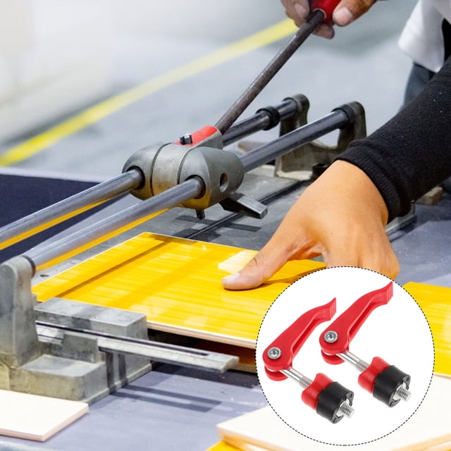 HEALEEP 2Pack Manual Tile Cutter Pressing Screw Red Metal Secure Clamping Tool for DIY Projects