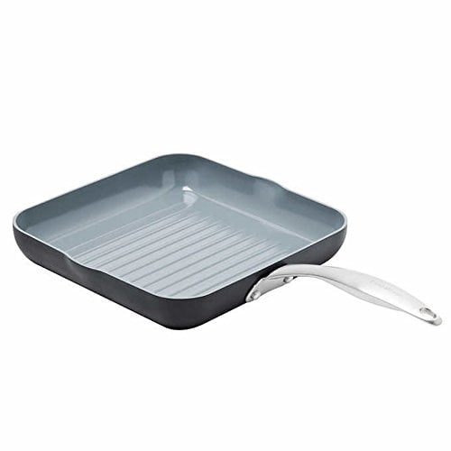 GreenPan Hard Anodized Non-Stick Ceramic Square 10 inch Grill Pan 11 inch Griddle Pan