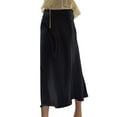 thumbnail image 1 of Gibobby faldas para mujer invierno con cintura elástica oculta de cintura alta de satén para mujer(Negro, S), 1 of 4