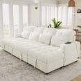 thumbnail image 2 of Euroco 110.2" Oversized U-shaped Sofa Versatile Sectional Sofa Pull-out Sofa Bed with Double Storage Chaise Lounges and Two USB Ports for Living Room, 2 of 9