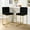 Black-Gold, variant on Counter Height Bar Stools Set of 4, 27" Modern Island Bar Stools with Back, Velvet Armless Bar Chairs for Home Office Kitchen Island