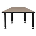 thumbnail image 5 of Regency 36" x 23" x 19" Trapezoid Height Adjustable School Desk- Beige, 5 of 6