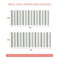 thumbnail image 6 of Sage Green Grey Stripe Yoga Towel for Hot Yoga Non Slip, Modern Farmhouse Vertical Striped Yoga Mat Towel Absorbent Yoga Sweat Towels Microfiber Hot Yoga Blanket for Bikram Pilates 26"x74", 6 of 7