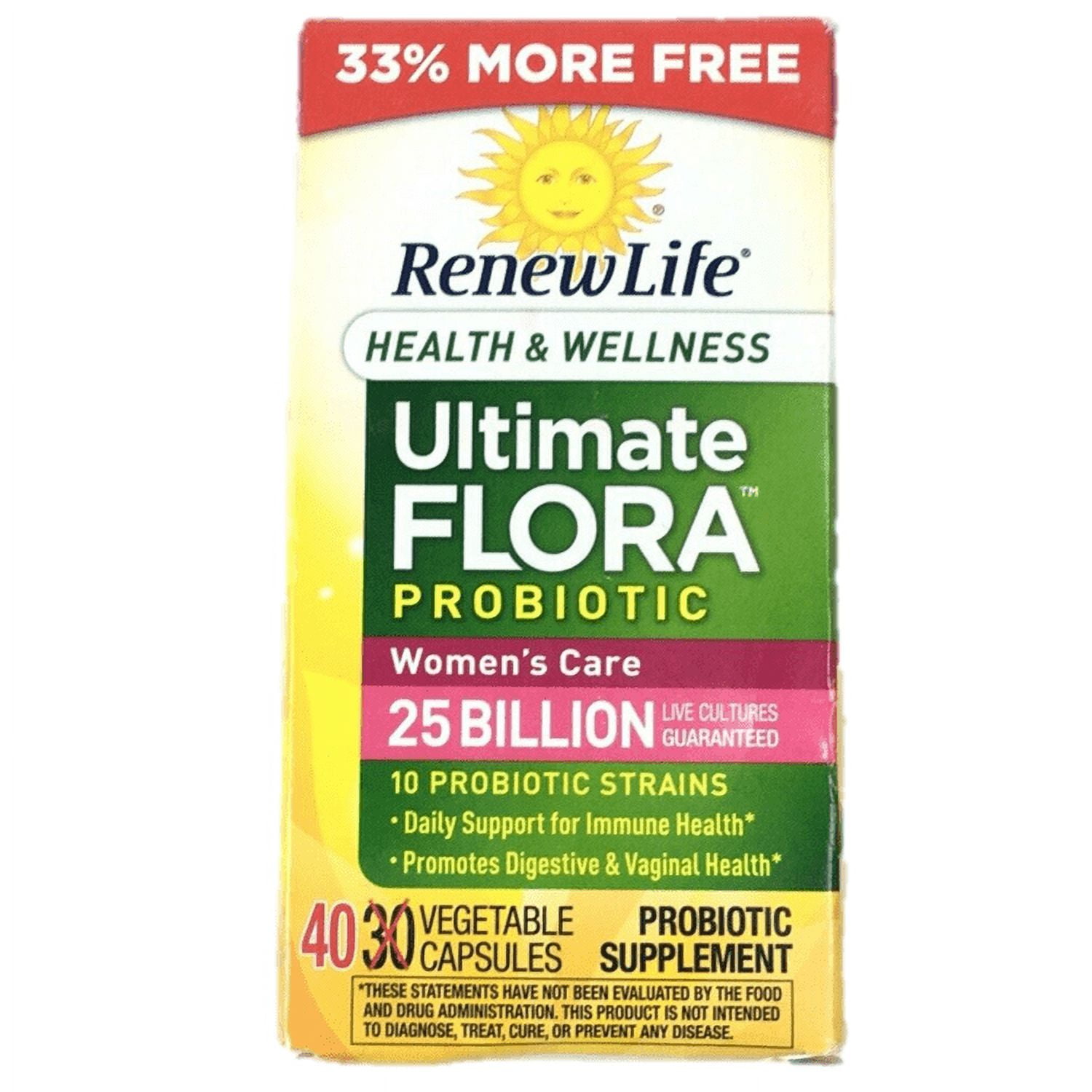 Renew Life Adult Probiotic - Health & Wellness Ultimate Flora Women's Care Probiotic Supplement - 25 Billion - 40 Vegetable Capsules