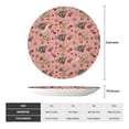thumbnail image 2 of Yiaed Retro 70s 60s Hippie Flower Print Bone China Decorative Plate Ceramic Dinner Plates Art Crafts with Display Stand-7in, 2 of 6