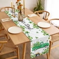 thumbnail image 3 of St. Patrick's Day Table Runner - 90 Inch Long, Kitchen Dining Table Runner Dresser Scarves, Spring Lucky Shamrocks Green Truck Country Farmhouse Decor for Coffee Tables Wedding Party Banquet, 3 of 8