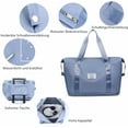 thumbnail image 3 of Bolsa de gimnasio para mujer, bolsa de viaje plegable de gran capacidad, tela Oxford, diseño impermeable para deportes al aire libre, viajes, yoga, 3 of 5
