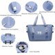 thumbnail image 3 of Bolsa de gimnasio para mujer, bolsa de viaje plegable de gran capacidad, tela Oxford, diseño impermeable para deportes al aire libre, viajes, yoga, 3 of 5