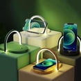 thumbnail image 2 of Chargeur Sans Fil Rapide Réglable en Angle, Veilleuse Multifonctionnelle avec Support de Téléphone Intégré et Indicateur de Charge pour Style de Vie Moderne, 15W, 2 of 5