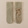 thumbnail image 2 of Lumtrix Mens Fuzzy Socks Fluffy Warm Slipper Socks Non Slip Grippy Thick House Socks For Winter, Gifts Green One Size, 2 of 3