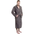 thumbnail image 1 of Men's Shawl Bathrobe Robe Coat Long Gown Padded Plus Velvet Nightwear, 1 of 6