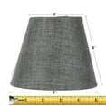 thumbnail image 3 of Set of 6 Granite Gray Burlap Lamp Shade - Clip-on Candelabra Shade 3x5x4, 3 of 8