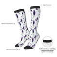 thumbnail image 4 of Naloa Lavender Flowers Thigh High Socks Extra Long Stretchy Sock Women Over Knee High Opaque Stocking Daily Wear, 4 of 6