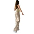 thumbnail image 3 of Faithtur Women Wide Leg Flare Jeans, High Waist Solid Color Loose Denim Pants, 3 of 5