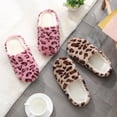 thumbnail image 4 of Eoperou 1 Pair Slippers Soft Bottom Leopard-print Plush Comfortable to Wear Warm Slippers for Daily Life, 4 of 8