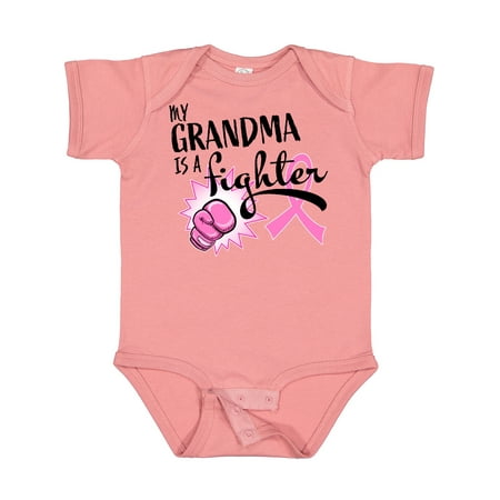 

Inktastic My Grandma is a Fighter- Breast Cancer Awareness Gift Baby Boy or Baby Girl Bodysuit