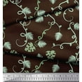 thumbnail image 2 of Soimoi Brown Cotton Poplin Fabric Night Pine Leaves Fabric Prints By Yard 58 Inch Wide, 2 of 3