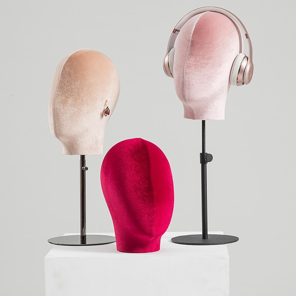 lanema Versatile Mannequin Head Stand for Hats and Wigs Hairpiece Display Rack with Adjustable Height Hair Salon Accessories